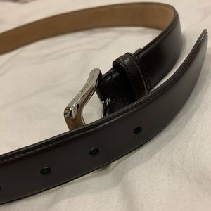 Cole Haan brown smooth leather belt 34